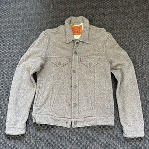 Levi's French Terry Heather Gray Shirt Jacket men’s S